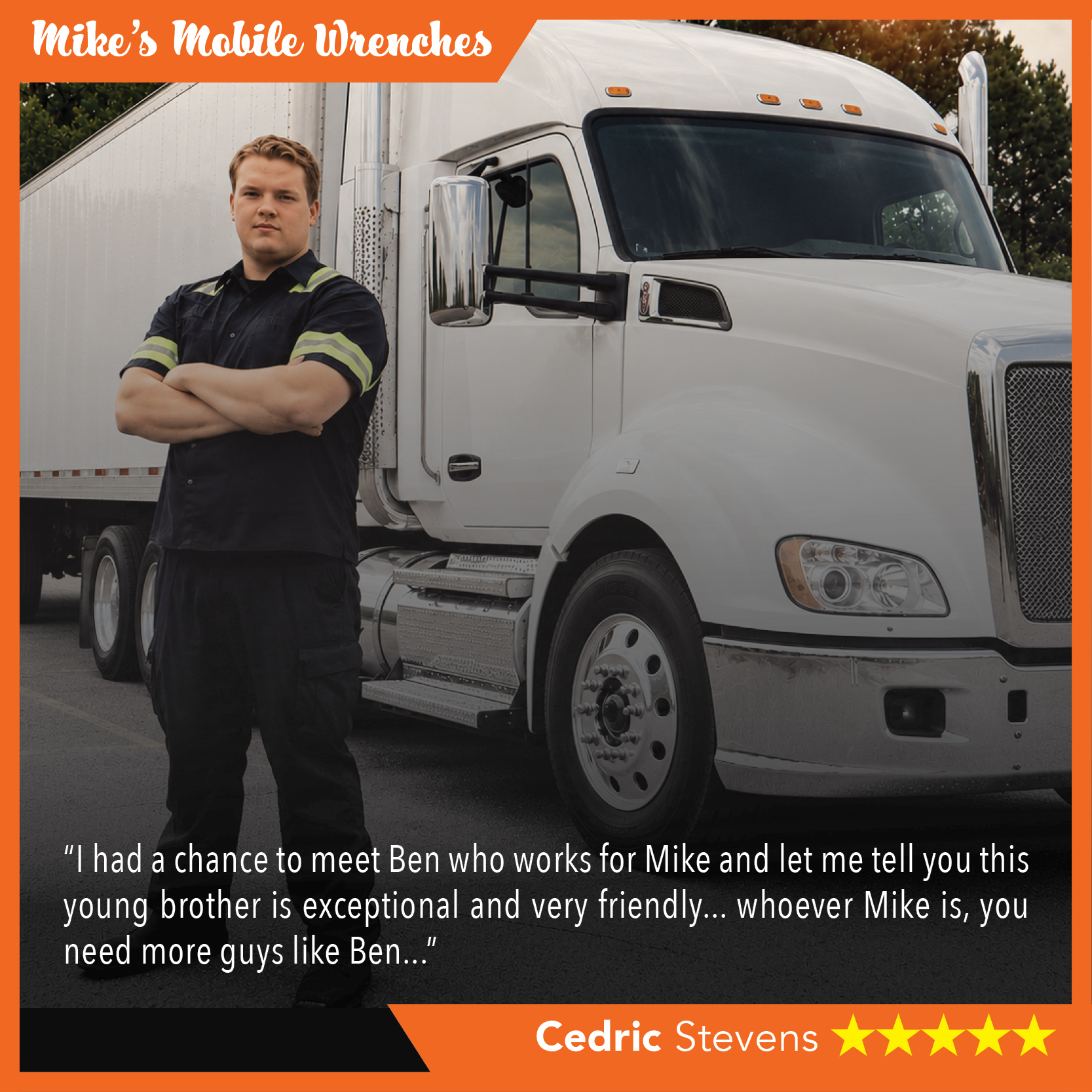 Custom Reviews - Ben 36 Larry - 5 star Google review