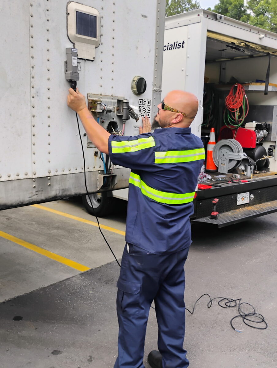 Larry Greasing Landing Gear